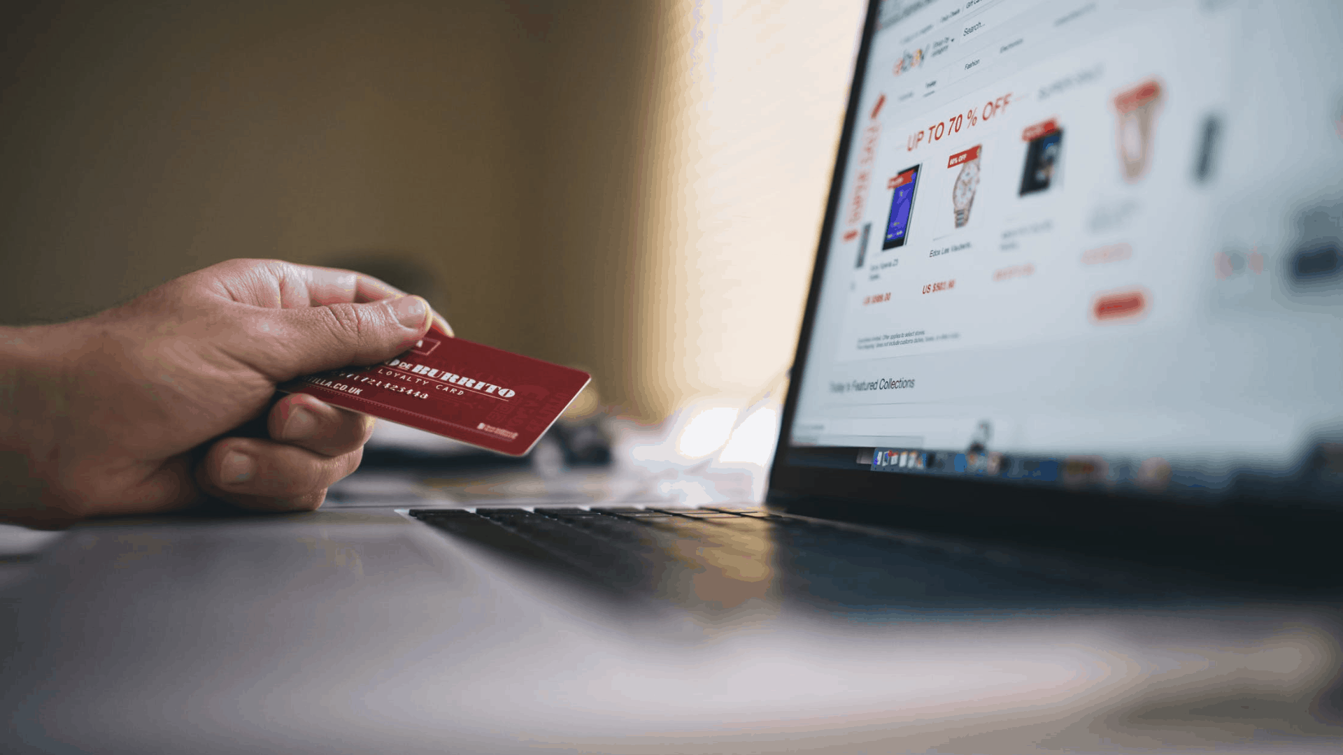 Using credit card for online shopping