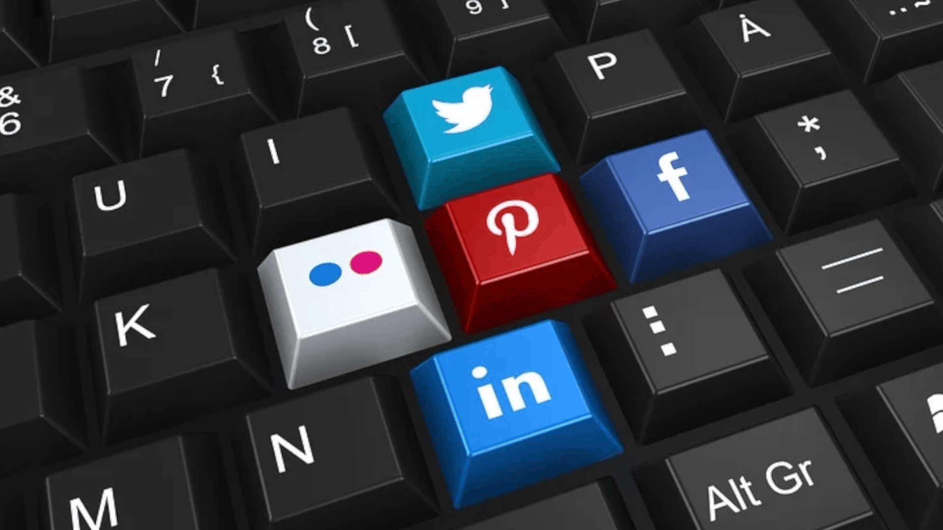 Pinterest and social media keyboard