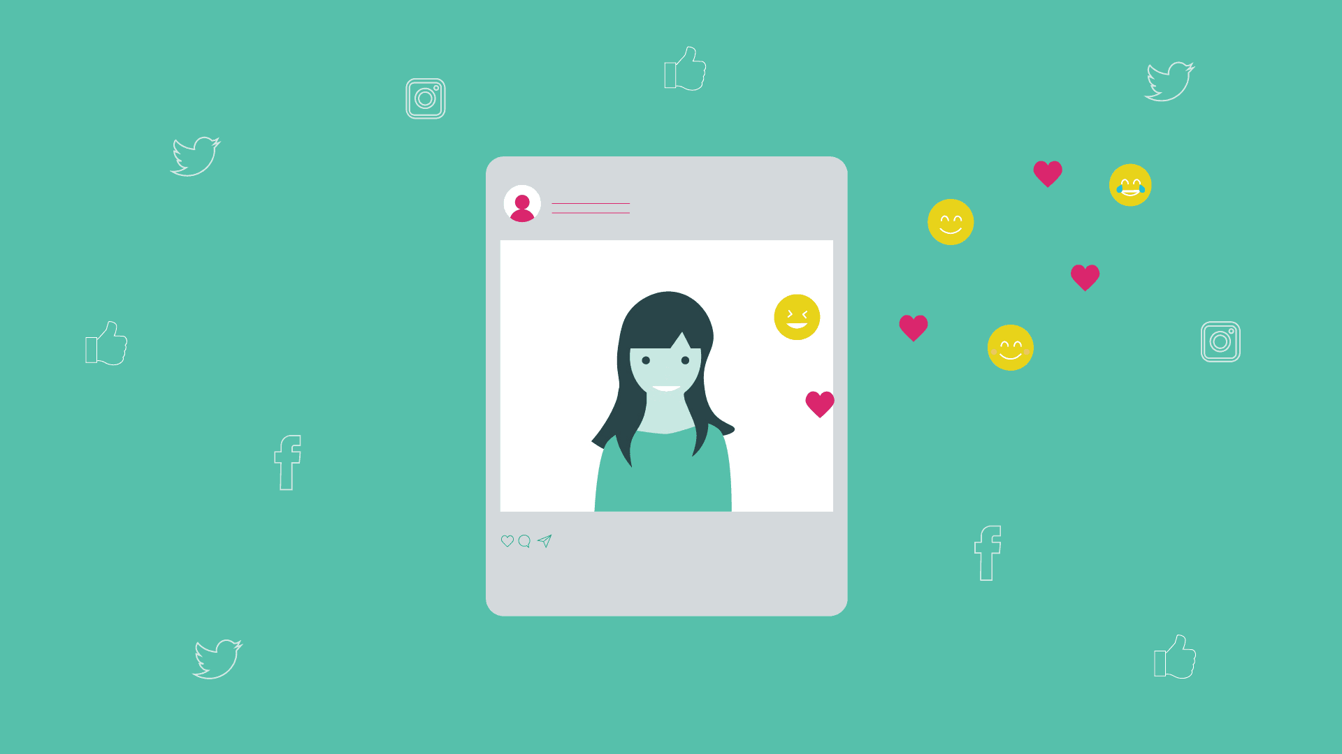 Graphic of digital marketing via social media