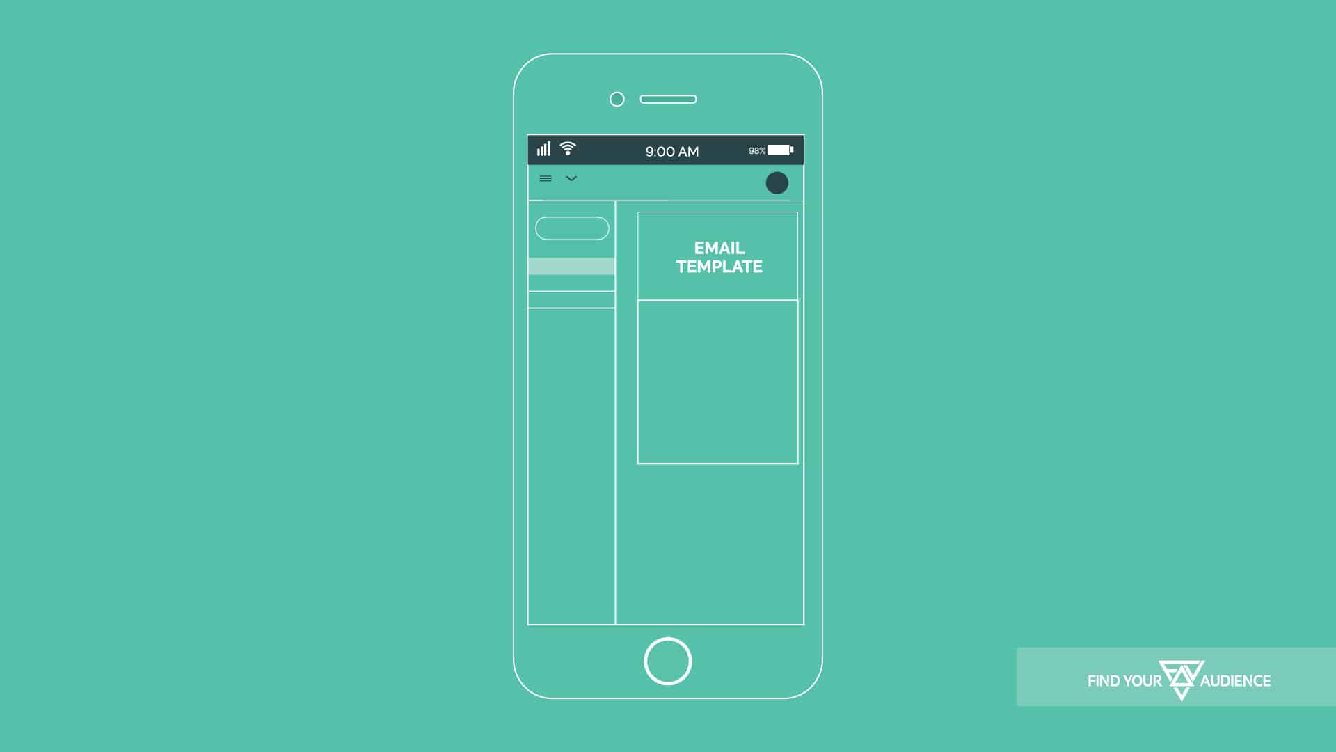 FYA graphic of mobile email marketing.